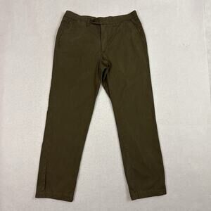 Spier & Mackay Pants Mens 33 Olive Extra Slim High Rise Cotton Trousers Handmade